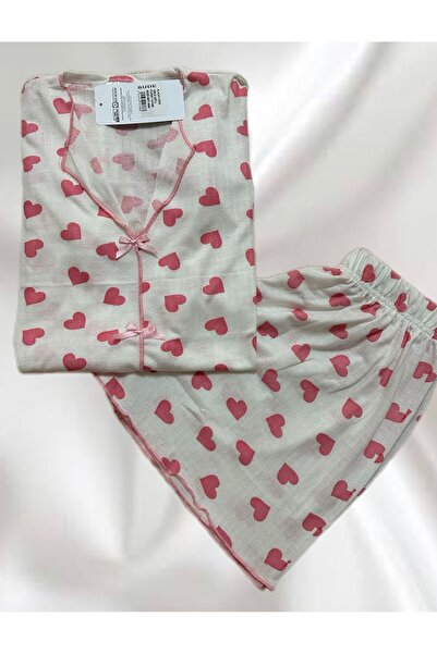 İpek Women's Short Sleeve Bow Detailed Shorts Pajama Set