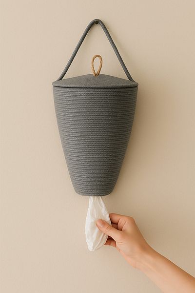 ÖRGÜM Overshoes Storage Basket Decorative Organizer 30X20 cm