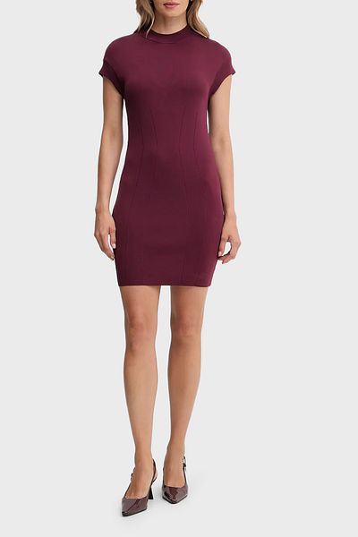 Armani Exchange Slim Fit Crew Neck Short Sleeve Mini Dress Dress Xw000764 Af10352 Ua343