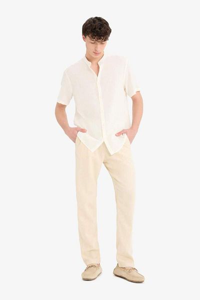 DeFacto New Season Relax Fit Relaxed Cut Narrow Leg Linen Blended Summer Trousers
