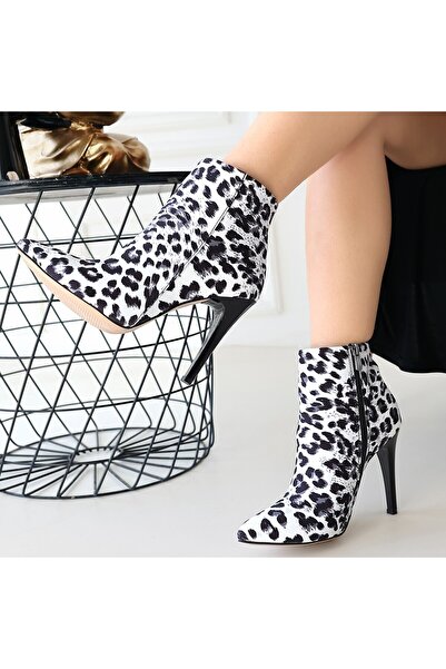 Zerenyus Μπότες Blan Zebra με σατέν τακούνι
