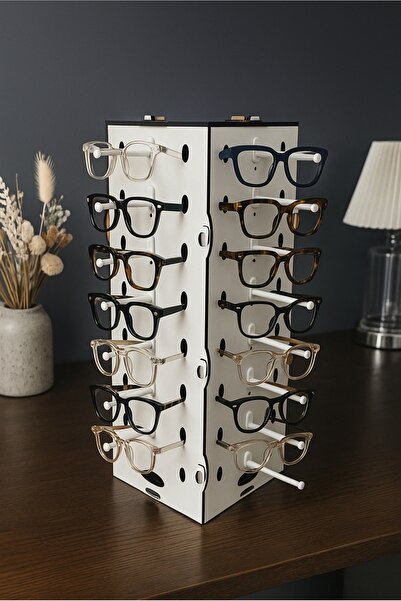 UPEKA حامل نظارات شمسية خشبي قابل للفك والتركيب بزاوية دوران 360 درجة، 36 قطعة