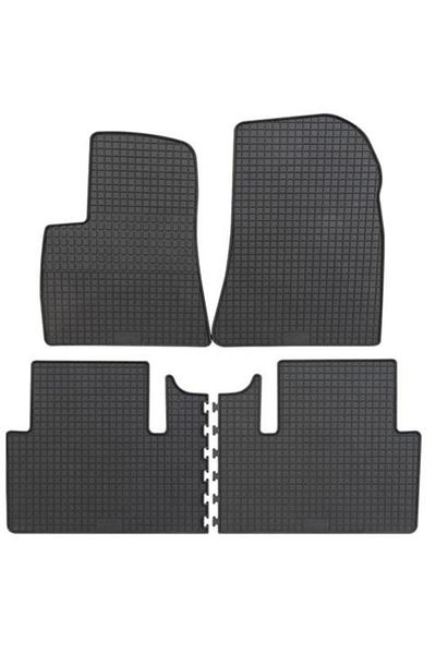 PETEX Set of 4 rubber car mats 89010PX, black, compatible with Tesla Model 3