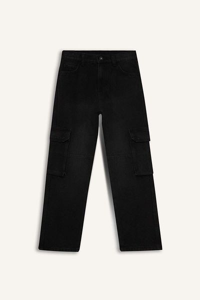 DeFacto Boy's Cargo Fit Straight Leg Jean Pants F0489A825Au
