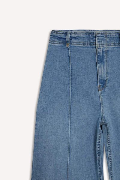 DeFacto Culotte High Waist Long Jean Washed Trousers F5537Ax25Au