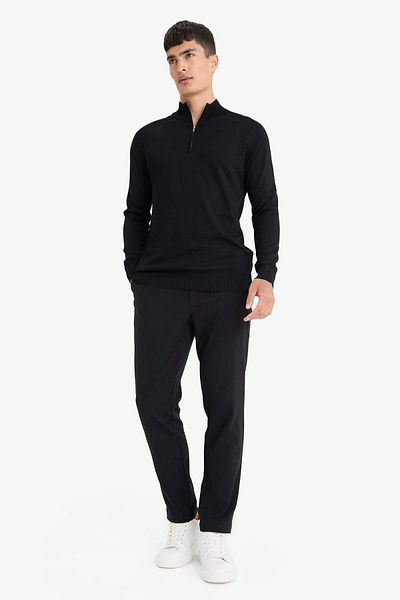 DeFacto Standard Fit Half Zip Knitwear Sweater D0624Ax25Au