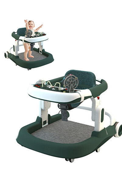 Ma Baby Baby Walker for Boys Girls – Adjustable Height, 2-in-1 Push & Sit-to-...