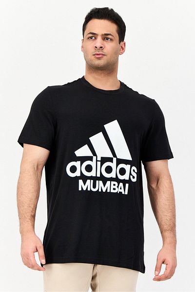 adidas Men Sportswear Fit Short Sleeve Training T-Shirts, Black