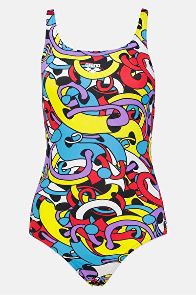 ARENA بدلة سباحة نسائية من قطعة واحدة بطبعة كاملة، متعددة الألوان