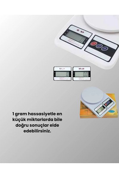 RBY White Plastic Digital Kitchen Scale – 24X16.8X1.5Cm