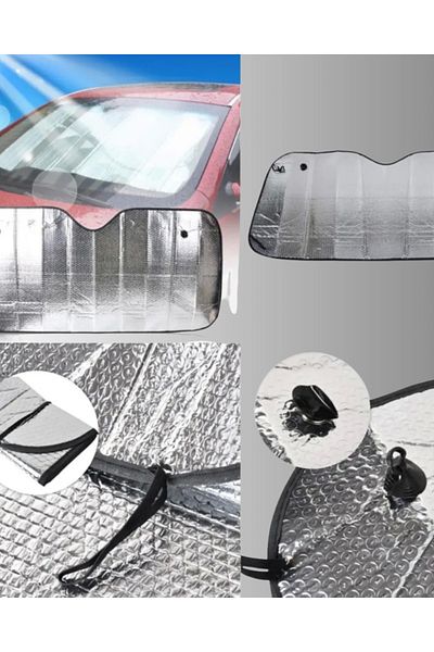 RBY Foldable Aluminum Car Sunshade – Uv Protection and Air Conditioning Saving in One Compatible