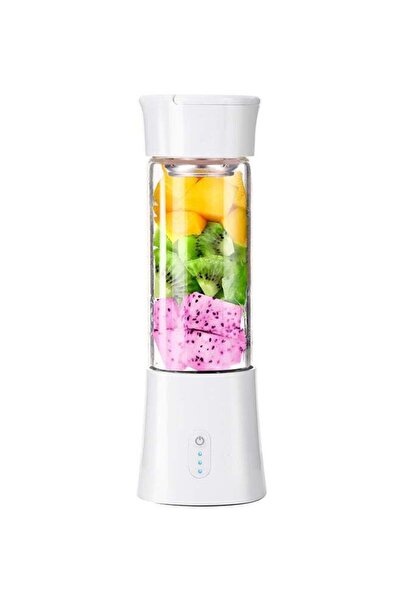 fun zone خلاط قابل لإعادة الشحن عبر USB وكوب عصارة محمول 380.0 مل H7790W أبيض...