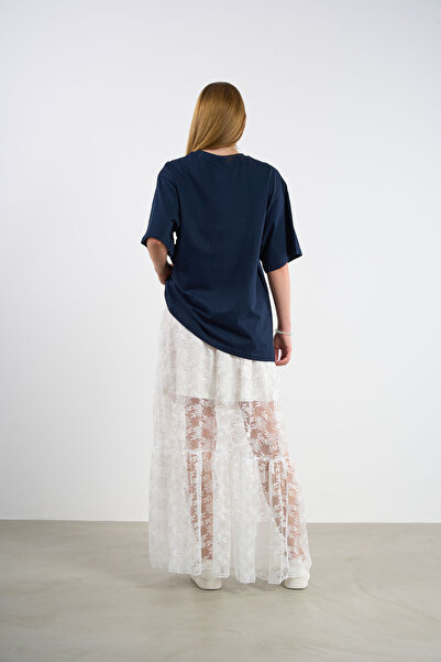 HANIQA Lace Skirt and Printed T-Shirt Set |   44-50 |   25232