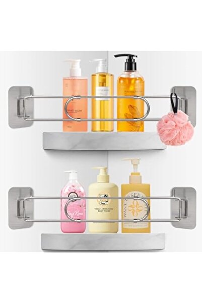 Generic NALACAL 2 قطعة من قضبان تخزين زاوية دش RV، من الفولاذ المقاوم للصدأ ق...