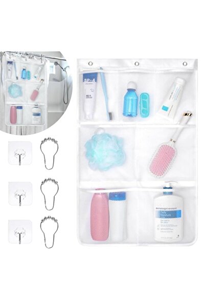 Generic منظم دش معلق، حامل دش شبكي سريع الجفاف للسفر، أساسيات أثاث المنزل، 7 قطع