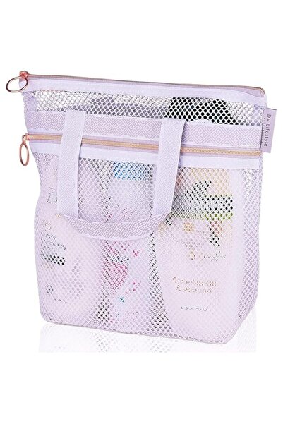 Generic حقيبة استحمام محمولة من خزنة، حقيبة غسيل شبكية شفافة، حقيبة مستحضرات ...