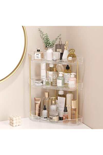 Generic منظم زاوية حمام لايف ويت ثلاثي الطبقات، منظم بلاستيكي لتخزين مستحضرات...