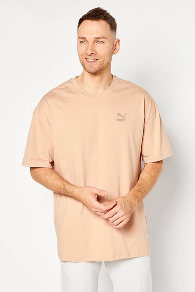 Puma Men Sportswear Fit Brand Logo Training T Shirt, Tan