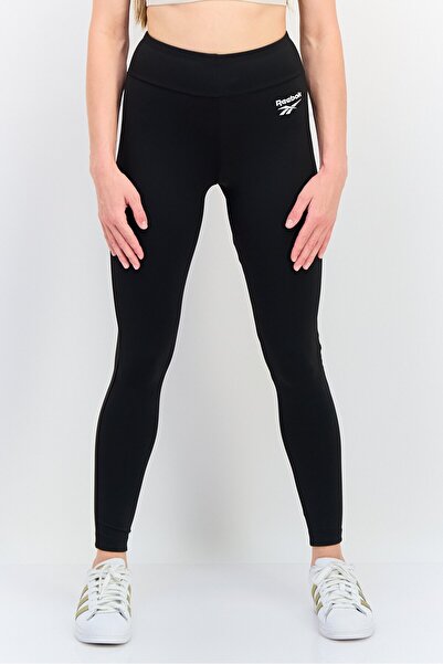 Reebok بنطال رياضي مناسب للتدريب للنساء، أسود