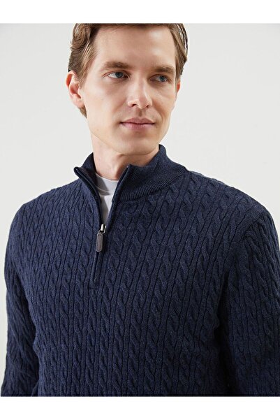 LC Waikiki Pulover pentru bărbați cu guler înalt bleumarin