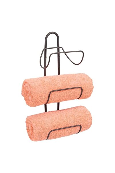 Generic رف تخزين مناشف مثبت على الحائط من إم ديزاين، حامل مناشف معدني معلق لل...