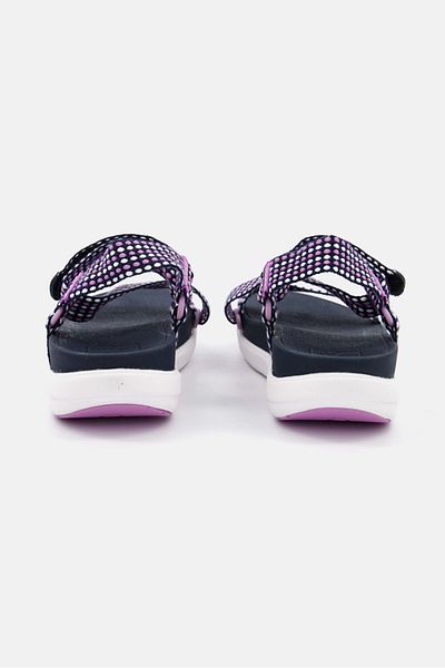 Fitflop Women Z-Strap Velcro Closure Sandals, Dusty Lilac/Navy Blue
