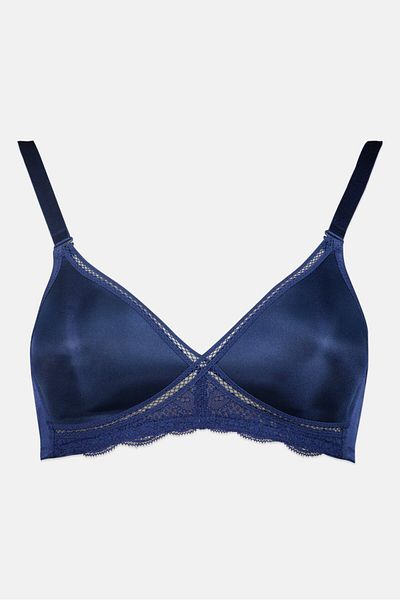 Triumph Women Corsina Elegant Comfort Padded Wireless Criss-Cross Bust Band Bra, Blue