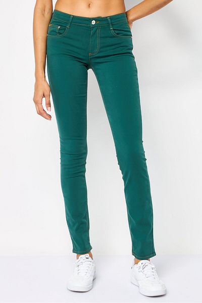 Harmont & Blaine Women Regular Fit Plain Stretchable Jeans, Green