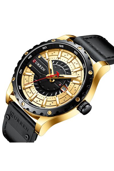 Curren 8374 Men's Waterproof Calendar Watch Simple Business Leather Watch