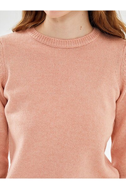 LC Waikiki Pulover de damă roz cu guler rotund