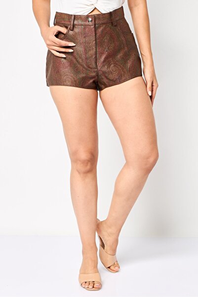 ETRO Women Textured Basic Shorts, Multicolor