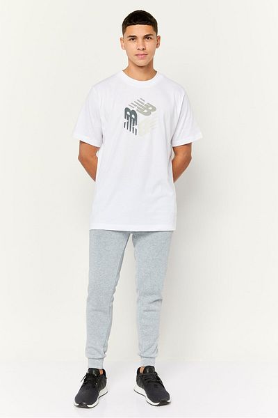 New Balance Men Sportswear Fit Short Sleeve Outdoor T-shirts, White