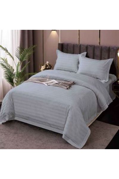 Ralex Double Bed Linen XXL Damask Polycotton, bedsheet 230 x 260 cm, duvet cover 200 x 230 cm, 2 pillowcas
