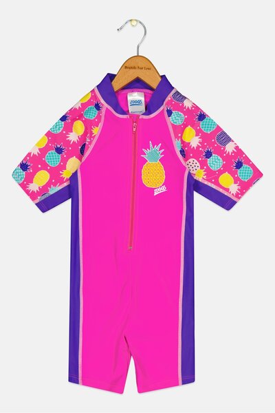 Zoggs Toddlers Girl Graphic Print Swimsuit, Multicolor