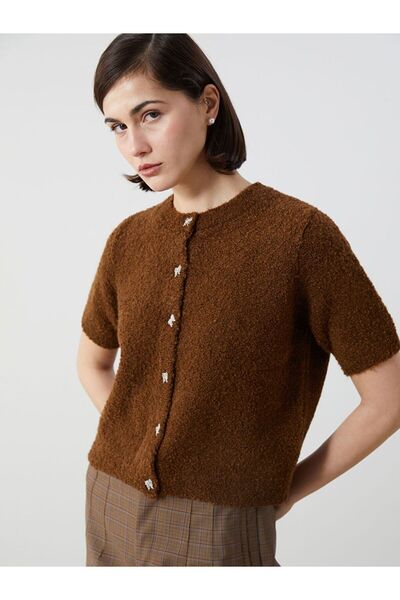 LC Waikiki Crew Neck Women's Knitwear Cardigan