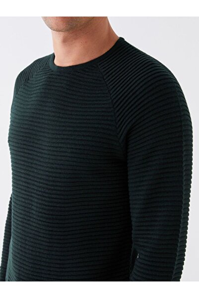 LC Waikiki Pulover pentru bărbați, verde, cu guler rotund