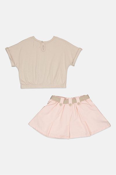Fudo Toddler Girls 3 Pcs Top And Shorts Set, Multicolor