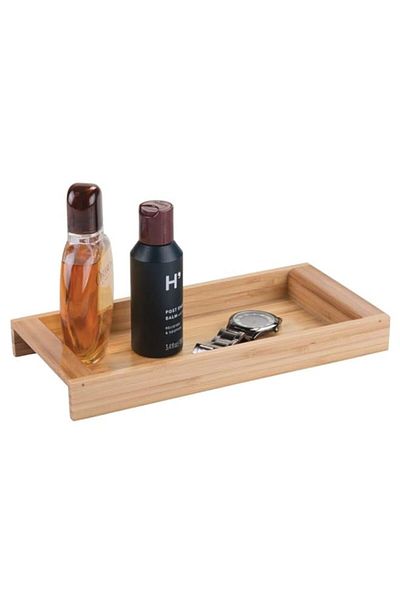 Generic iDesign 86242ES Formbu Eco Vanity Tray, Bamboo, Multi-Colour, H 12.95 x W 28.19 x D 3.05 cm