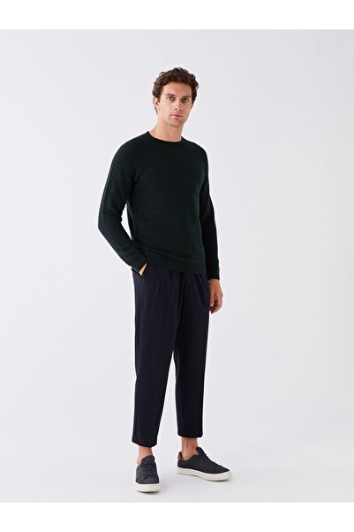 LC Waikiki Pulover pentru bărbați, verde, cu guler rotund