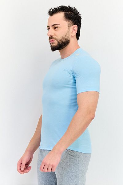 adidas Men Sportswear Fit Short Sleeve Outdoor T-Shirt, Turquoise