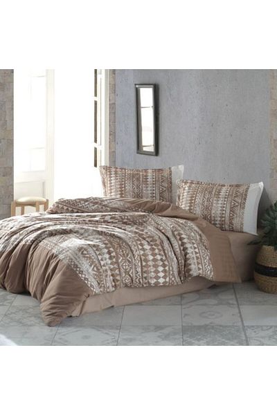 Ralex Double Bed Linen 100% Cotton Ranforce 4 Pieces Extra Large, Bed Sheet 240 x 260 cm, Duvet Cover 200