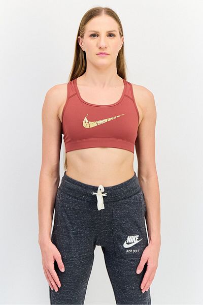 Nike حمالة صدر رياضية بدون أكمام للنساء من Dri Fit، لون بني صدئ