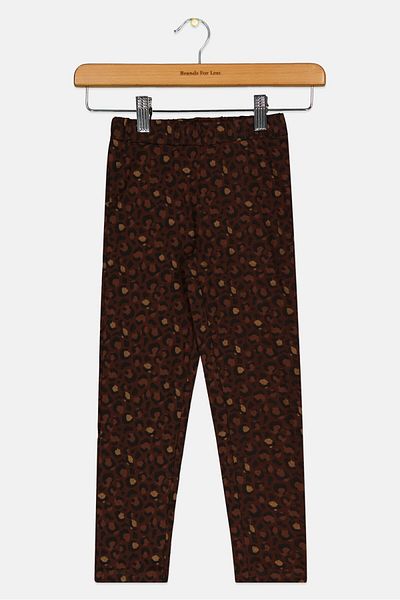 Overkids Kids Girl Animal Print Leggings, Brown