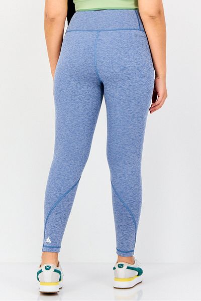 adidas Women Tight Fit Brand Logo 7/8 Training Leggings, Light Blue