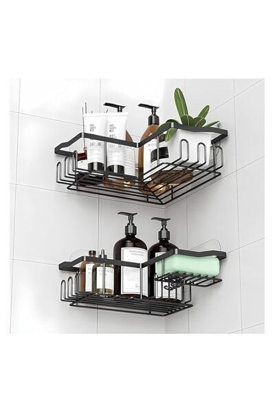 Generic Adhesive Corner Shower Caddy with Soap Holder - Rustproof, No Drillin...