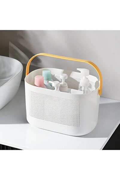 Generic سلة حامل الدش المحمولة من باولي، حامل حمام، حامل دش، منظم تخزين بلاست...