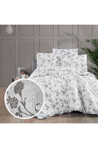 Ralex Double Bed Linen Set Creponata 100% Cotton, 200x230 cm sheet, 180x215 cm duvet, 2 pillowcases 50x70