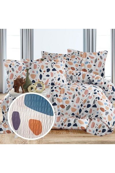 Ralex Bed Linen Creponata 100% Cotton, Bed Sheet 160 x 240 cm, Quilt 140 x 210 cm, Pillowcase 50 x 70 cm,