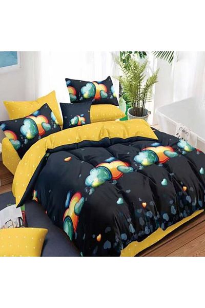 Ralex Economic package double bedding set Finet 6 pieces + 2 quilted pillows 50 x 70 cm + duvet 200 x 215