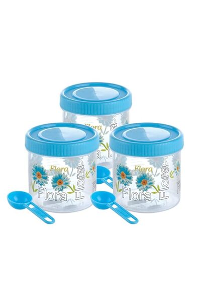 Generic Nayasa 90-97-99 Store-In Plastic Container Set 3-Pieces, Blue